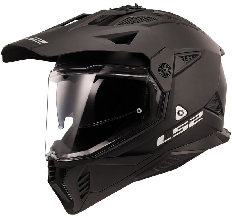 LS2 MX702 PIONEER II CZARNY MAT KASK MOTOCYKLOWY ADVENTURE CROSS ENDURO (L)