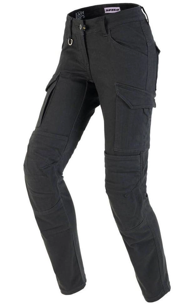 SPIDI PATHFINDER CARGO CZARNE SPODNIE MOTOCYKLOWE JEANSY DAMSKIE (27)
