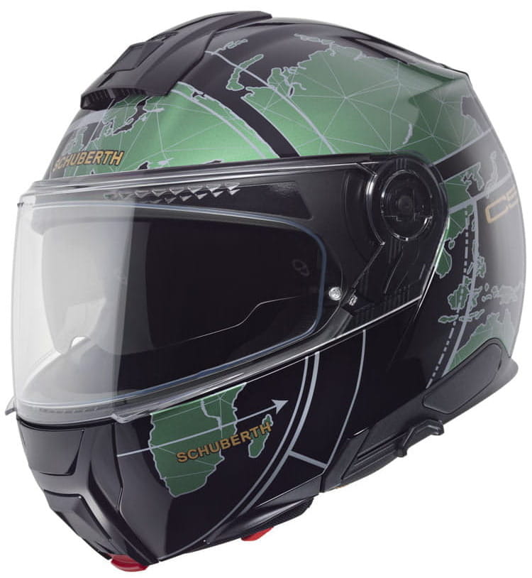 SCHUBERTH C5 GLOBE GREEN KASK MOTOCYKLOWY SZCZĘKOWY ZIELONY (L)