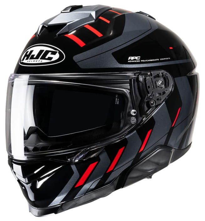 HJC I71 SIMO BLACK RED KASK MOTOCYKLOWY INTEGRALNY CZARNY (L)