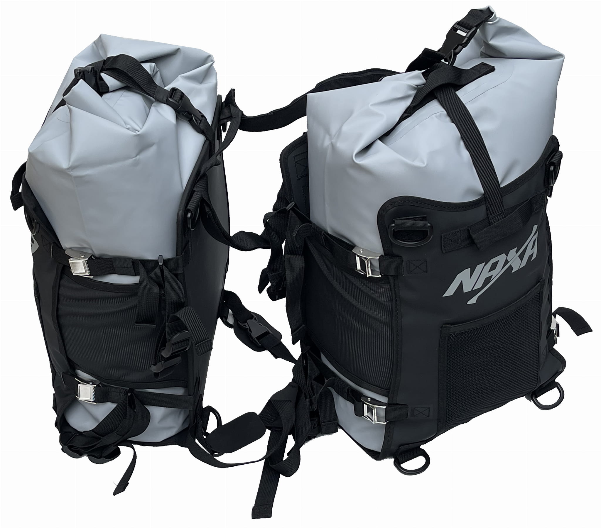 NAXA TB4 KABURA BLACK GREY TORBA MOTOCYKLOWA 2X 30 LITRÓW