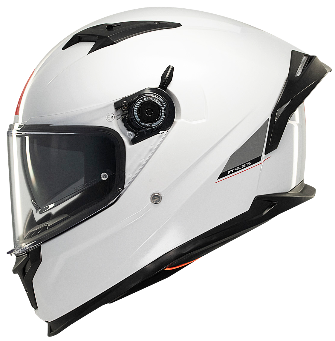 MT BRAKER SV SOLID WHITE KASK MOTOCYKLOWY INTEGRALNY (XS)