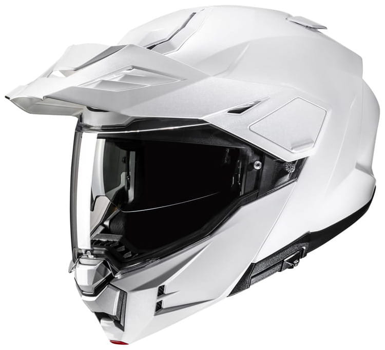 HJC I80 SOLID PEARL WHITE KASK MOTOCYKLOWY SZCZĘKOWY (L)