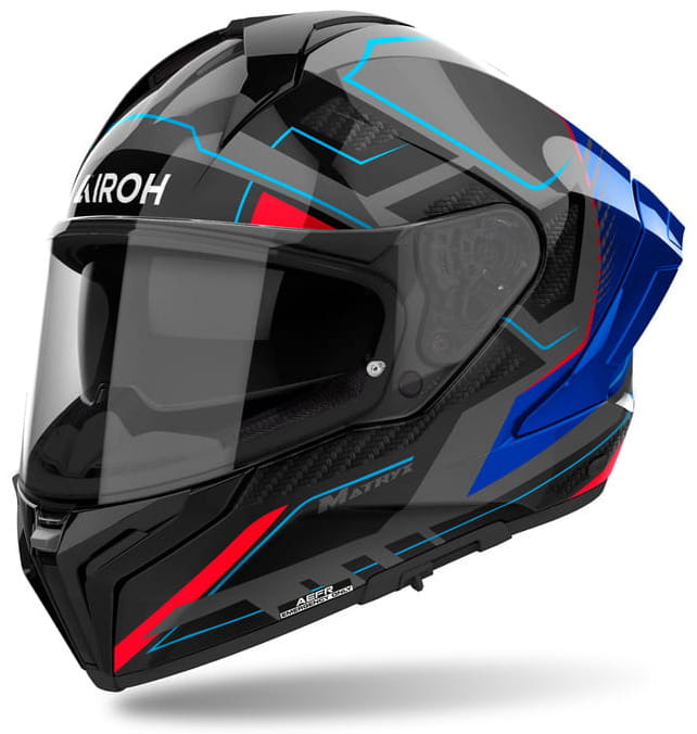 AIROH MATRYX ROCKET BLUE RED GLOSS KASK MOTOCYKLOWY INTEGRALNY (L)