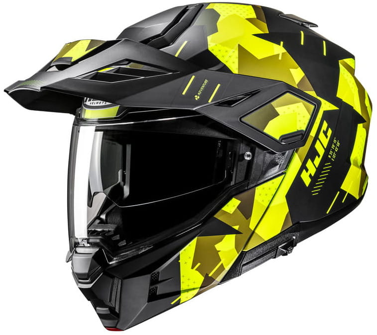 HJC I80 ROKI BLACK YELLOW KASK MOTOCYKLOWY SZCZĘKOWY (L)