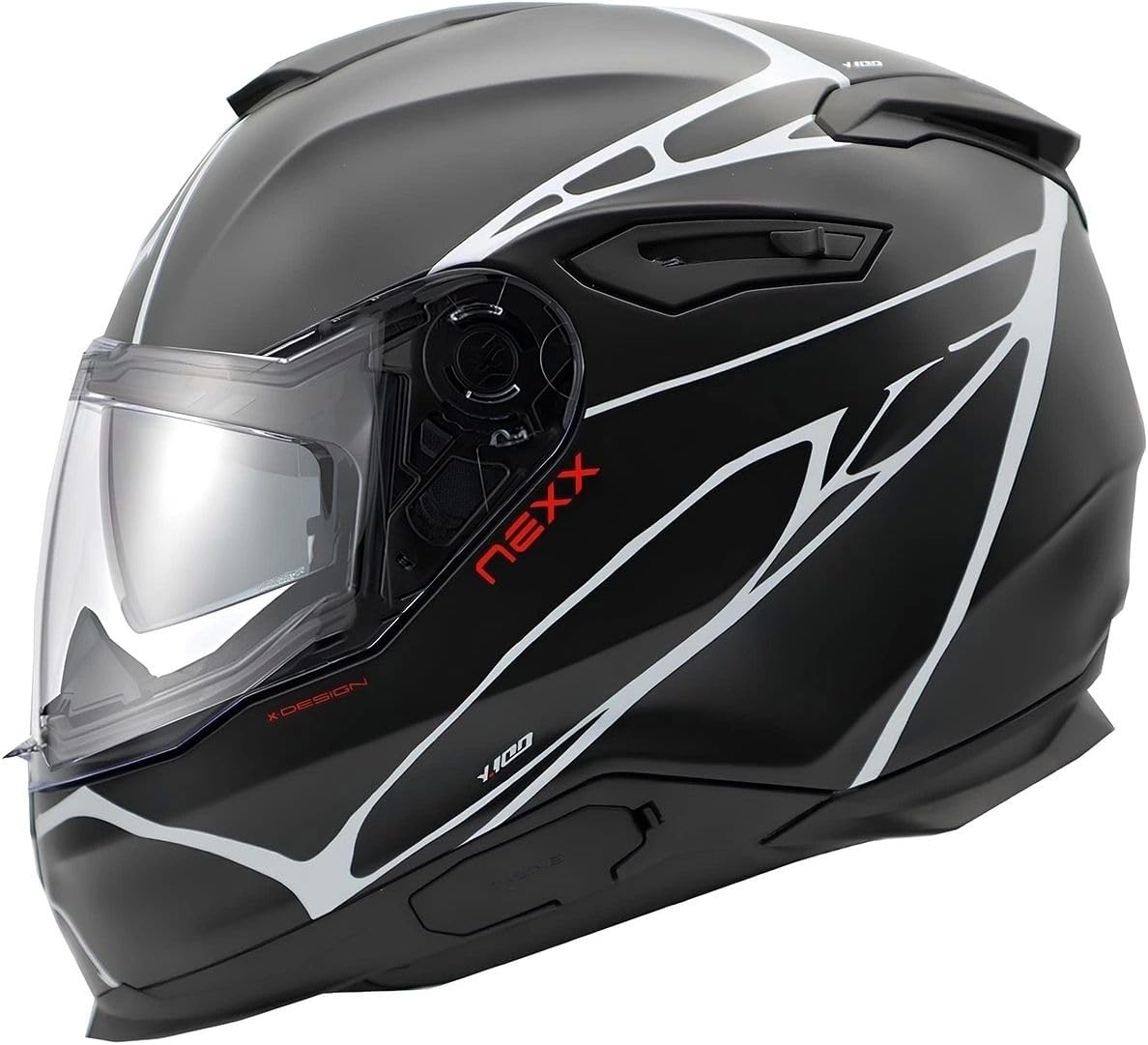 NEXX Y. 100 B-SIDE BLACK WHITE MOTOCYKLOWY INTEGRLANY (S)