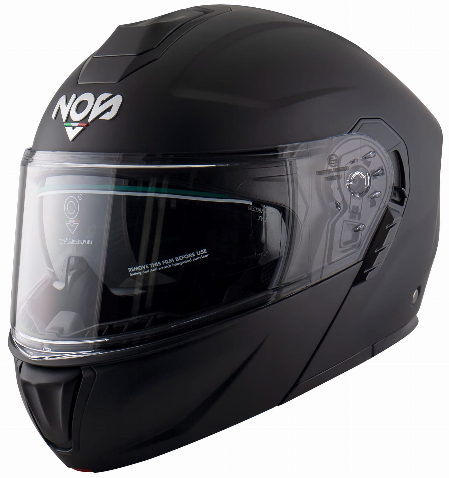 NOS NS-14 BLACK MATT KASK MOTOCYKLOWY SZCZĘKOWY (L)