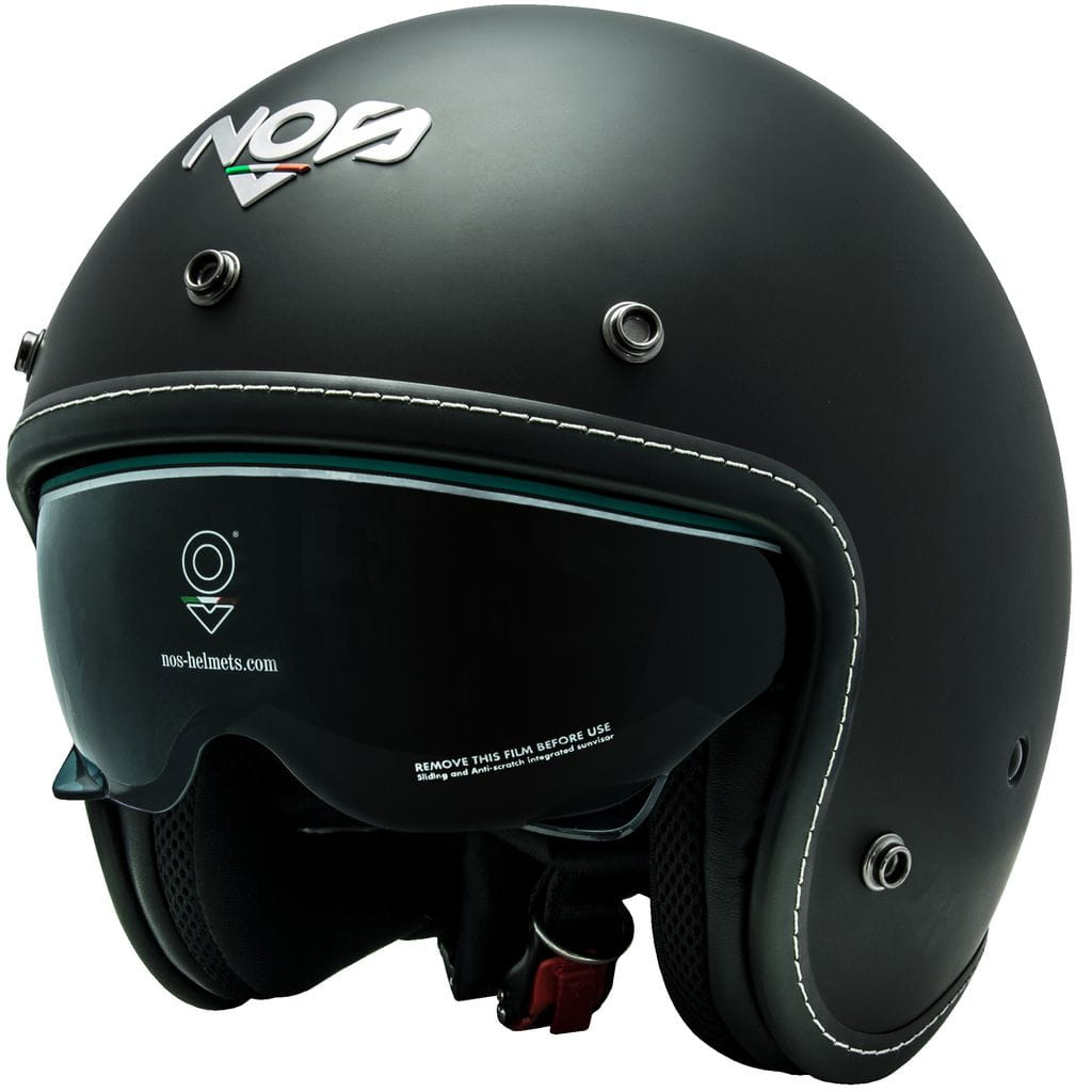 NOS NS-1 BLACK MATT KASK MOTOCYKLOWY OTWARTY JET (L)