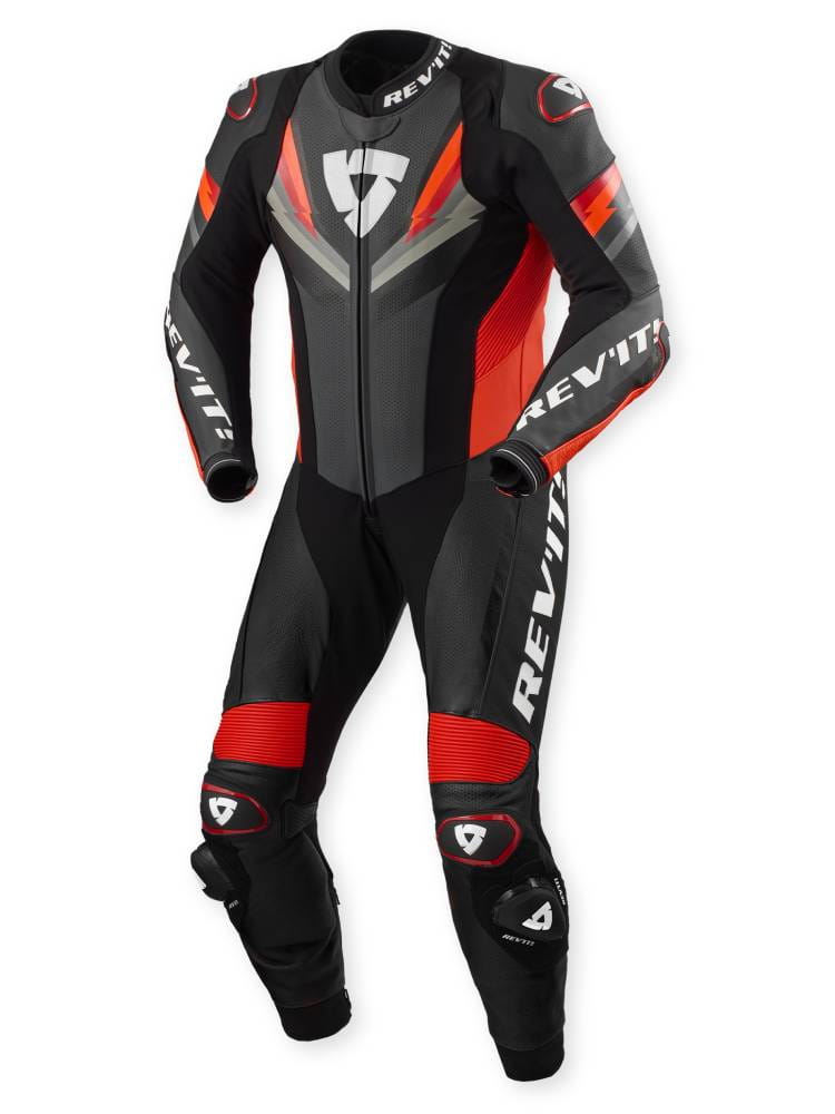 REV'IT QUANTUM 3 1PC ANTHRACITE NEON RED KOMBINEZON MOTOCYKLOWY JEDNOCZĘŚCIOWY (48)