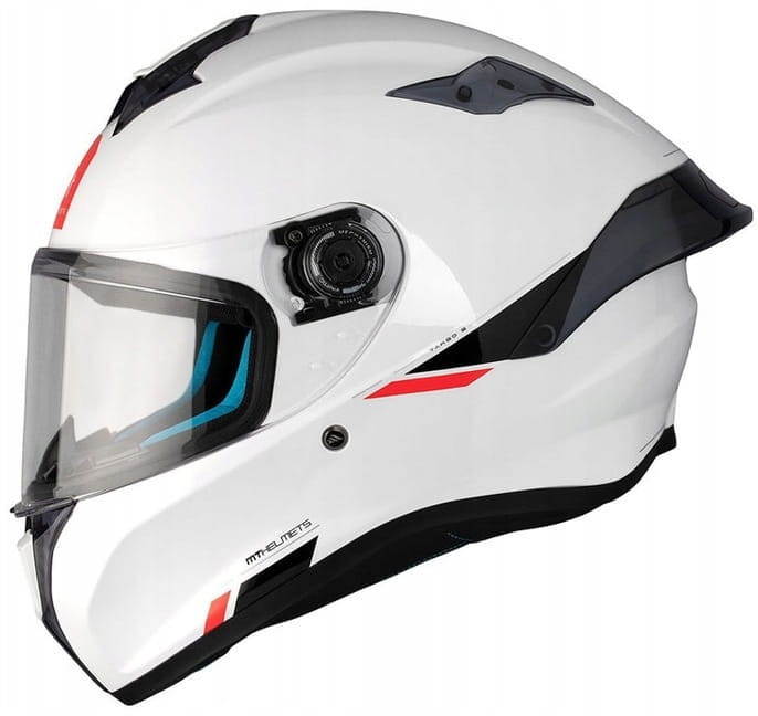 MT HELMETS TARGO S SOLID WHITE KASK MOTOCYKLOWY INTEGRALNY (L)