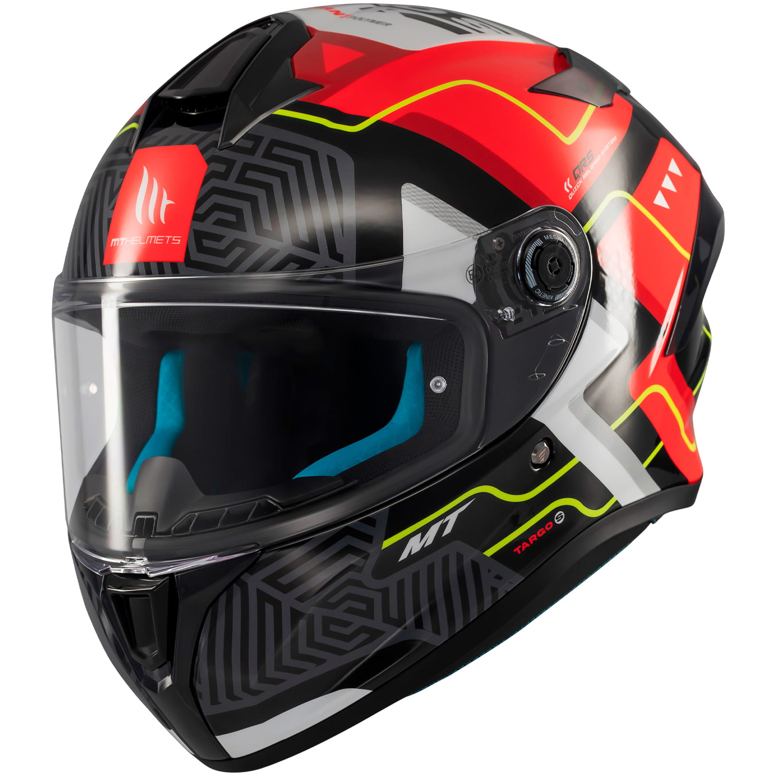 MT HELMETS TARGO S C5 BRIK BLACK RED GLOSS KASK MOTOCYKLOWY INTEGRALNY (L)