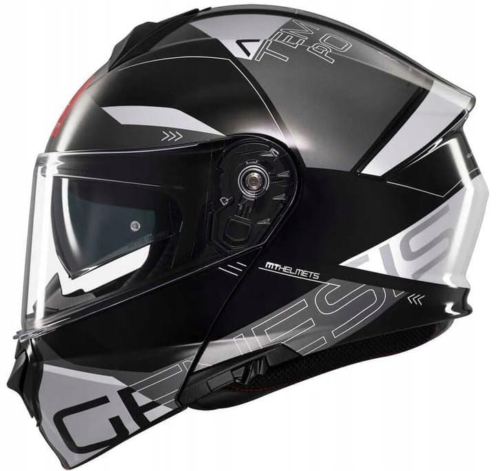 MT GENESIS SV ATEMPO B2 BLACK GREY KASK MOTOCYKLOWY SZCZĘKOWY (XS)