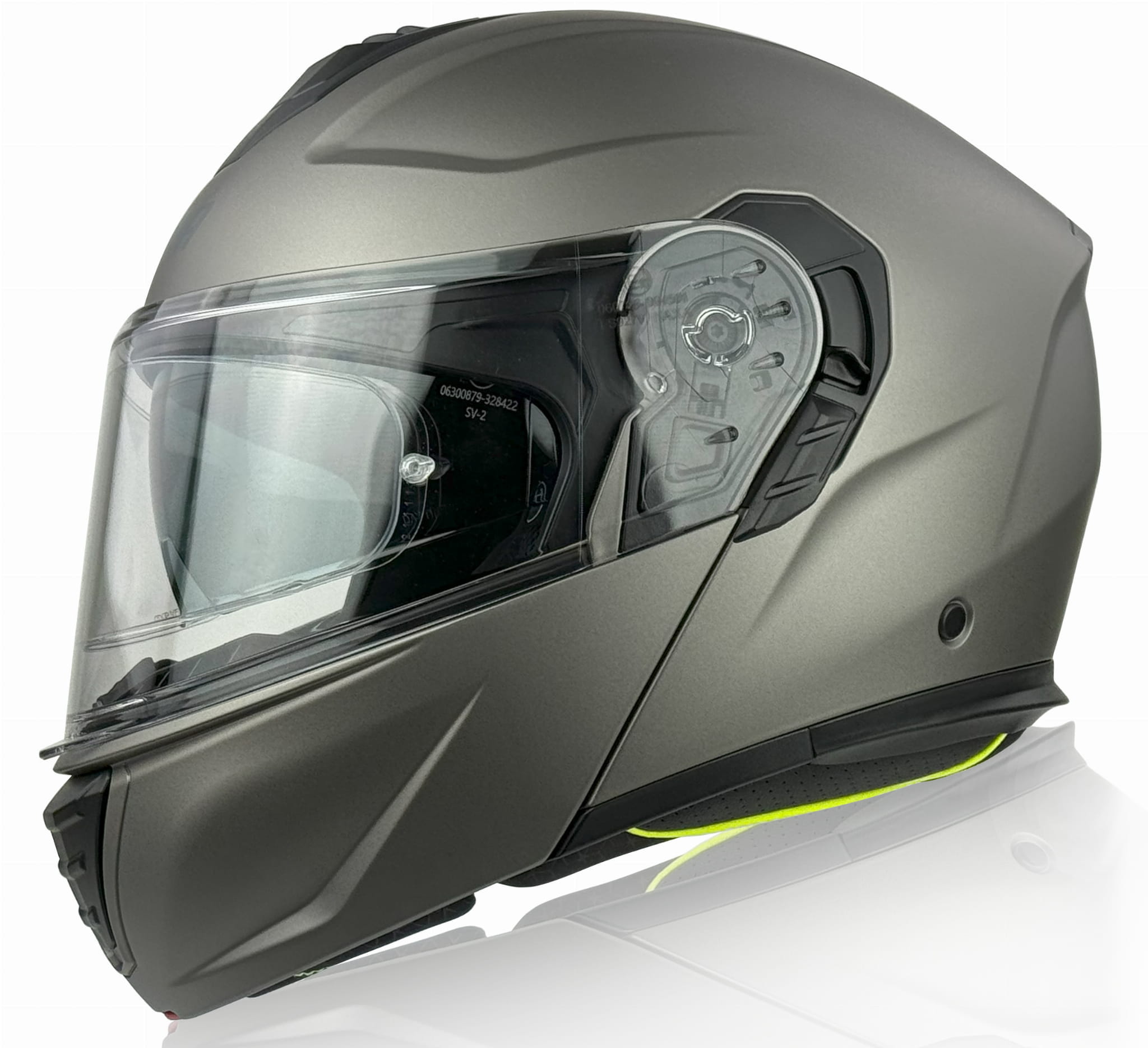 NAXA F07 GREY MATT KASK MOTOCYKLOWY SZCZĘKOWY (M)