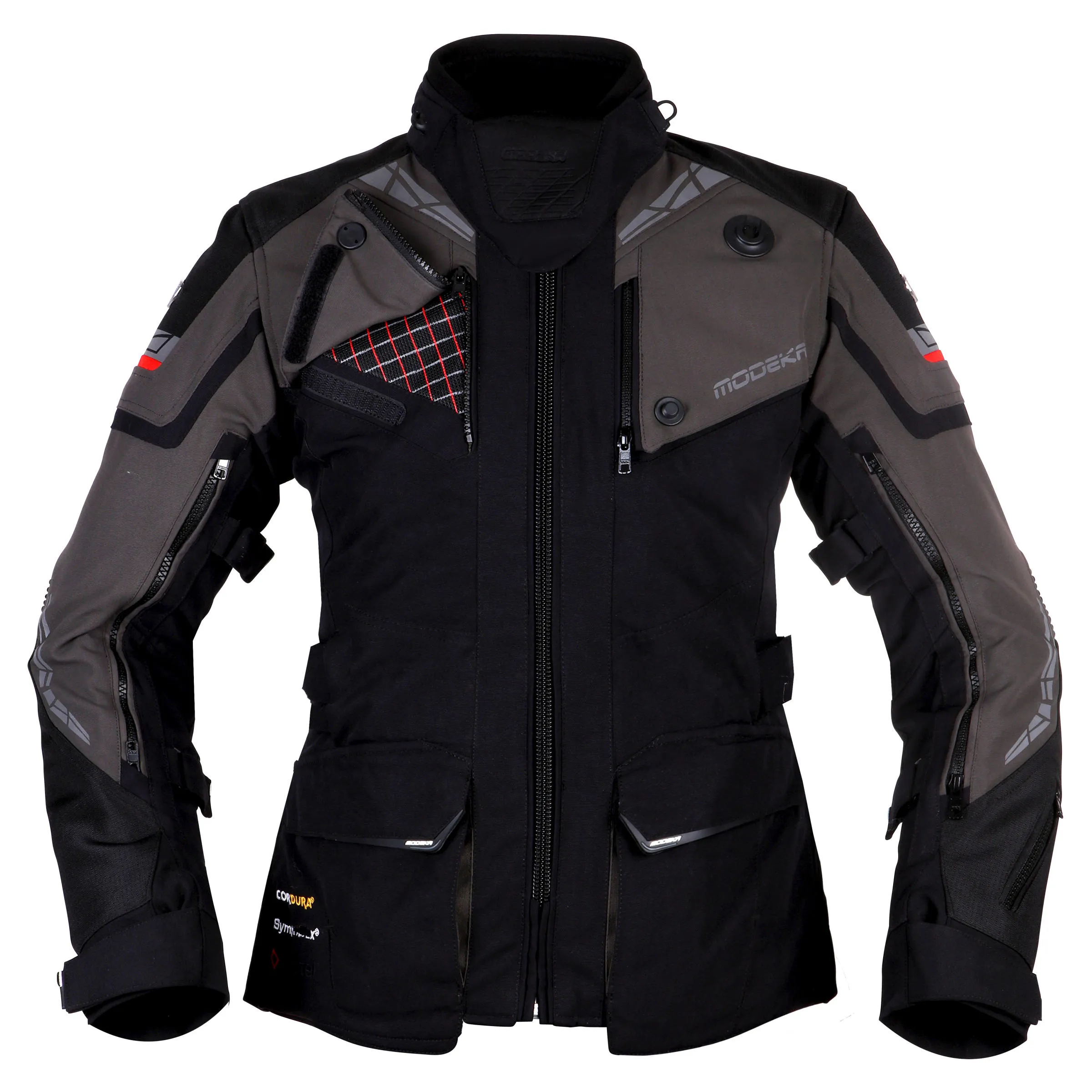 MODEKA PANAMERICANA II BLACK ANTHRACITE KURTKA MOTOCYKLOWA TEKSTYLNA DAMSKA (36)
