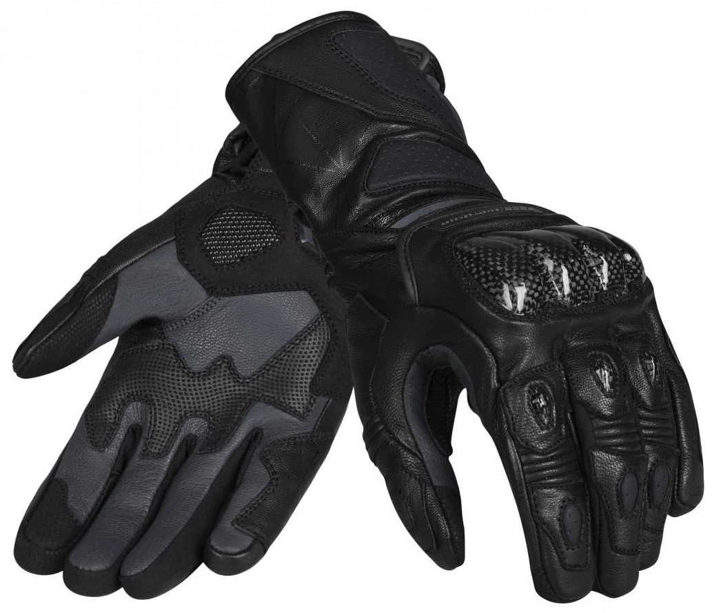 SECA ATOM BLACK RĘKAWICE MOTOCYKLOWE SPORTOWE MĘSKIE (L)