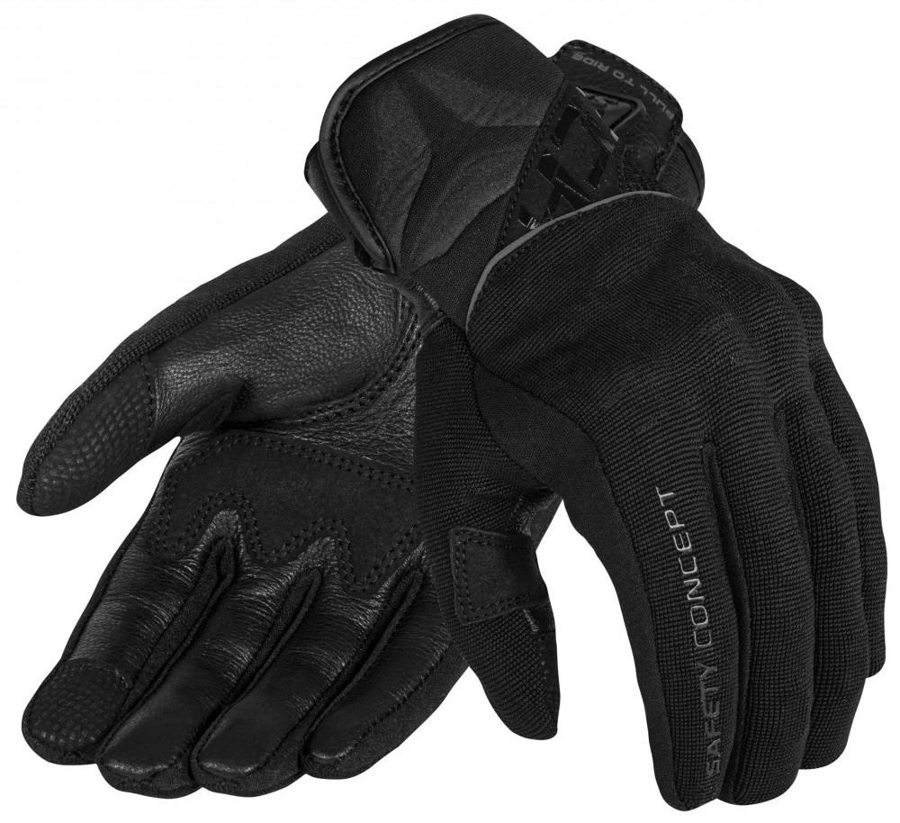 SECA X-STRETCH II BLACK RĘKAWICE MOTOCYKLOWE KRÓTKIE DAMSKIE (L)