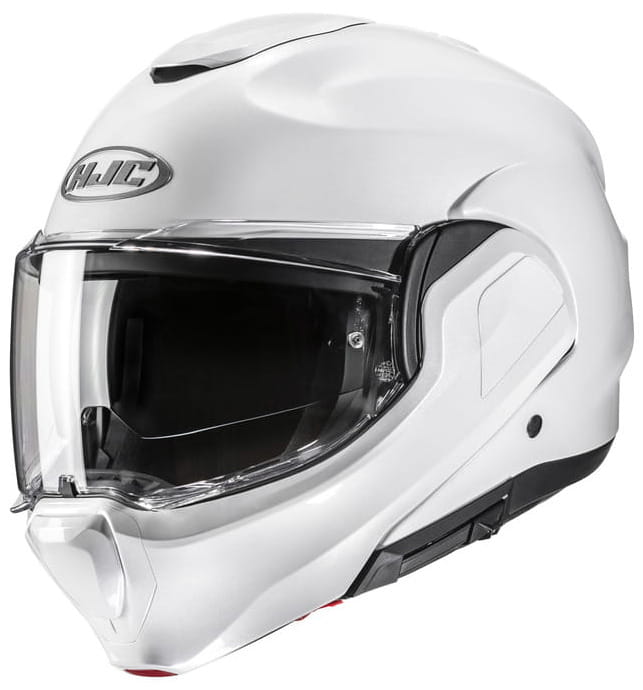 HJC F100 SOLID PEARL WHITE KASK MOTOCYKLOWY SZCZĘKOWY (L)