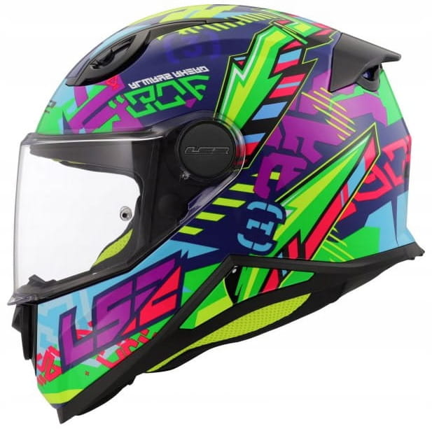 LS2 FF812 KID SVENT BLUE GREEN KASK MOTOCYKLOWY INTEGRALNY (L)
