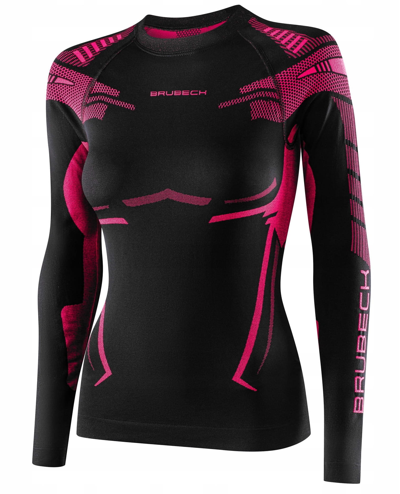 BRUBECK DRY LADY BLACK FUCHSIA KOSZULA TERMOAKTYWNA DAMSKA (L)