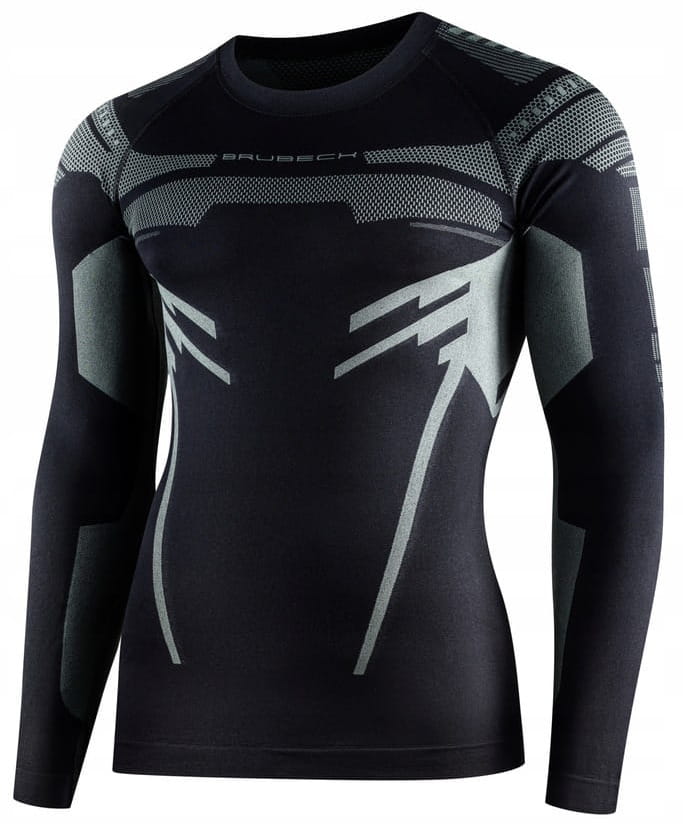 BRUBECK DRY MEN BLACK GRAPHITE KOSZULA TERMOAKTYWNA MĘSKA (L)