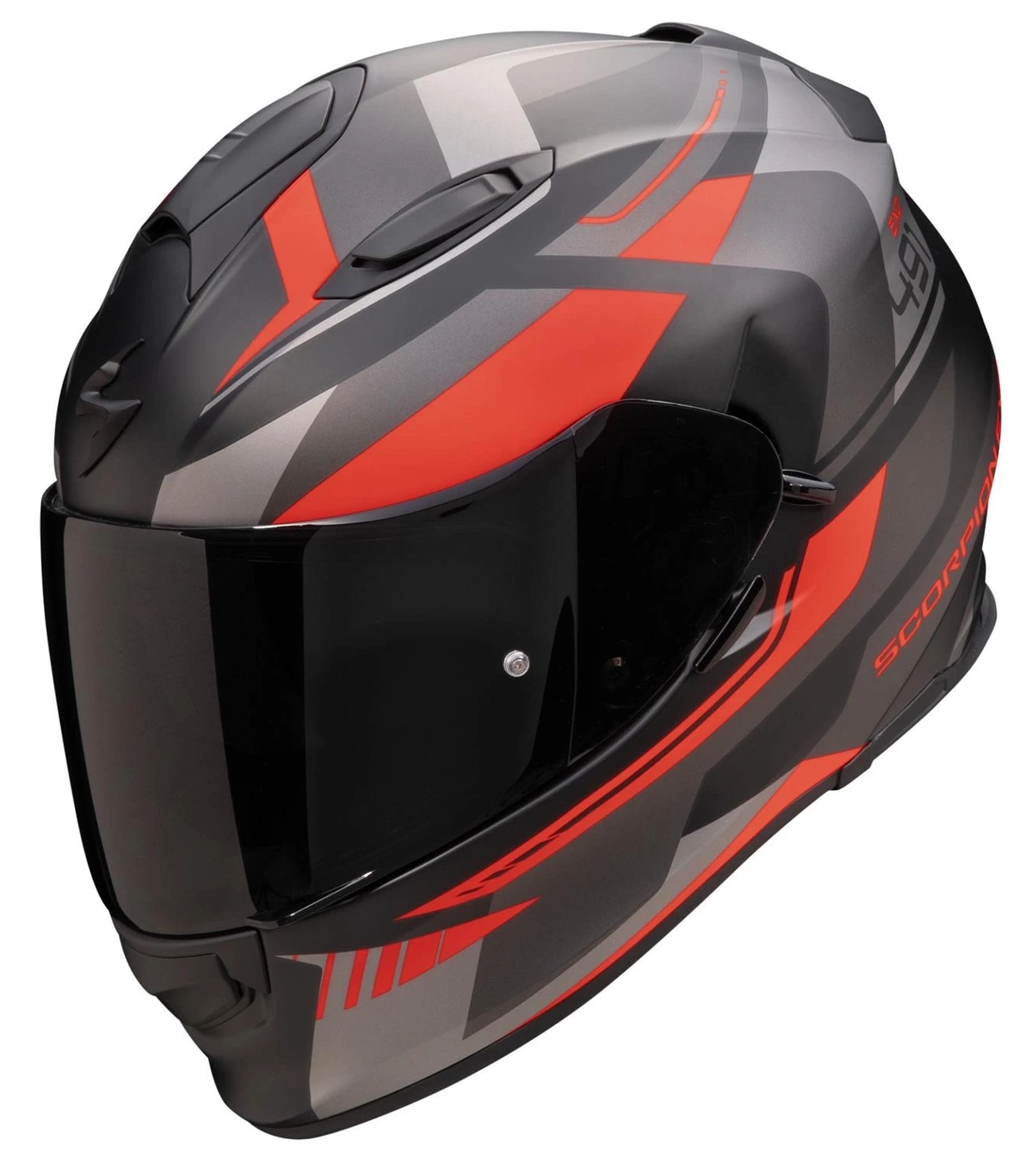 SCORPION EXO-491 ABILIS BLACK SILVER RED KASK MOTOCYKLOWY INTEGRALNY (S)