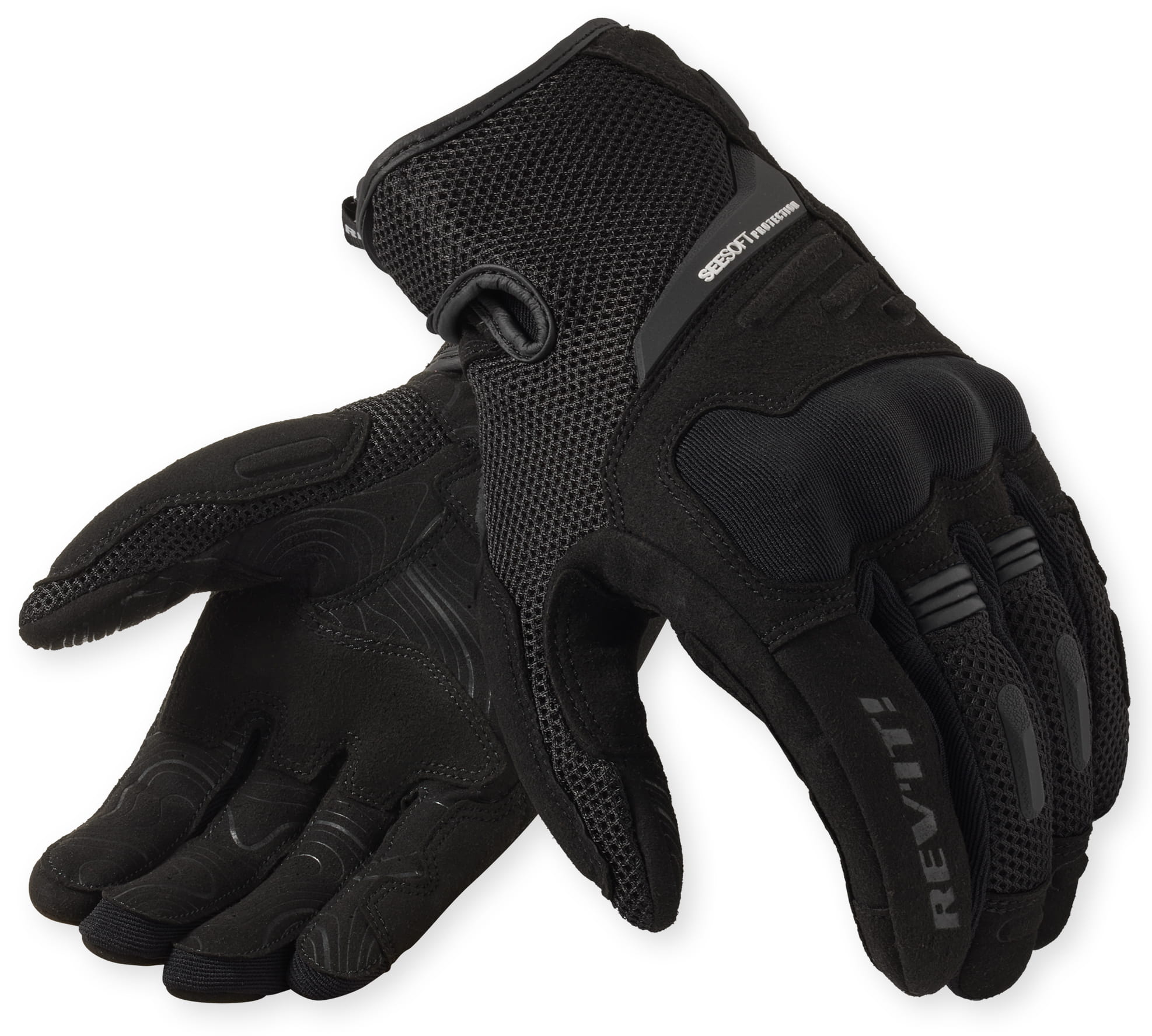 REV'IT CAVERN BLACK RĘKAWICE MOTOCYKLOWE KRÓTKIE (3XL)