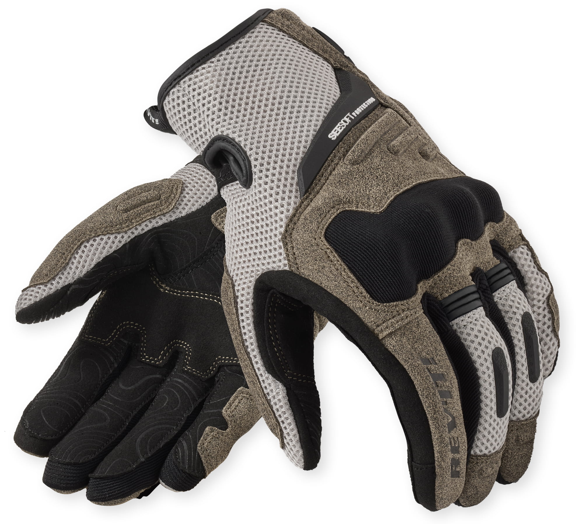 REV'IT CAVERN LADIES SAND BLACK RĘKAWICE MOTOCYKLOWE KRÓTKIE (L)