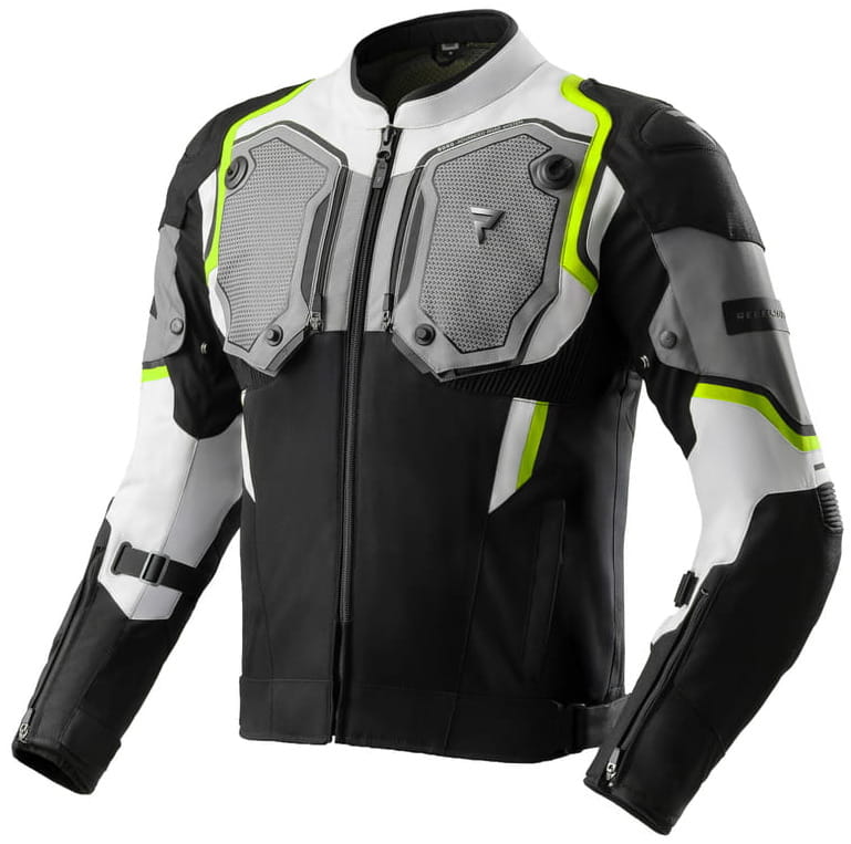 REBELHORN BORG II BLACK GREY FLUO YELLOW KURTKA MOTOCYKLOWA TEKSTYLNA (M)