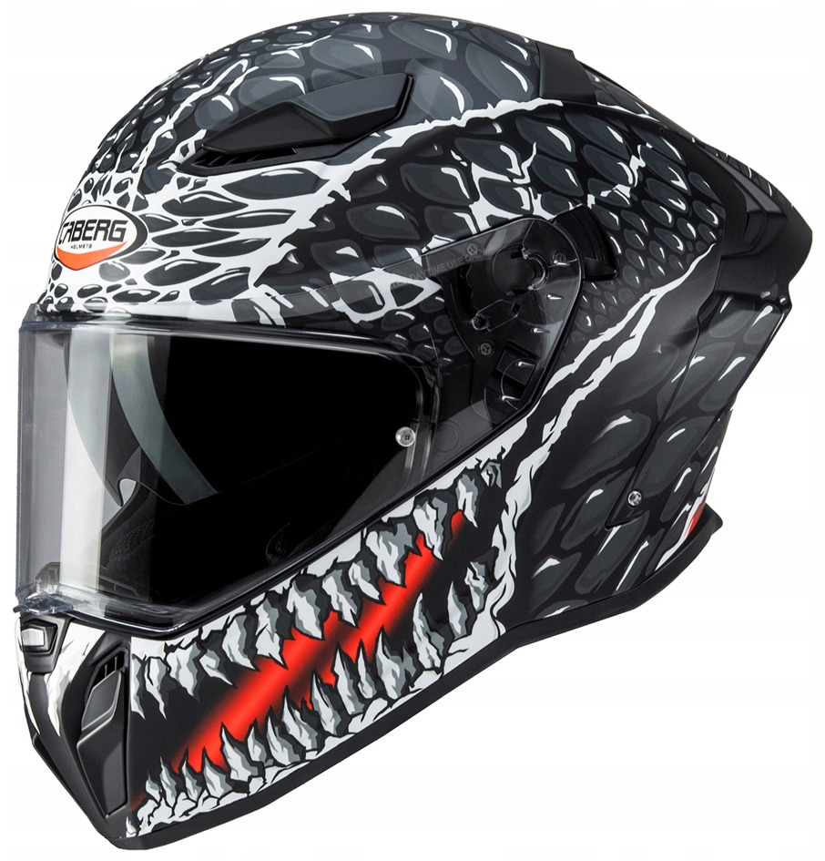 CABERG DRIFT EVO II CROK BLACK WHITE RED KASK MOTOCYKLOWY INTEGRALNY (L)