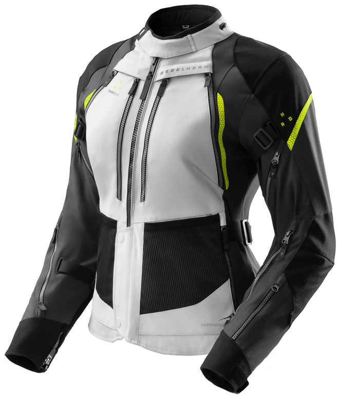 REBELHORN HARDY 3.0 LADY BLACK GREY FLUO YELLOW KURTKA MOTOCYKLOWA TEKSTYLNA (L)