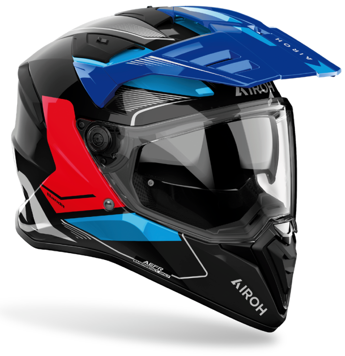 AIROH BANDIT TUNE BLUE RED GLOSS KASK MOTOCYKLOWY INTEGRALNY (L)