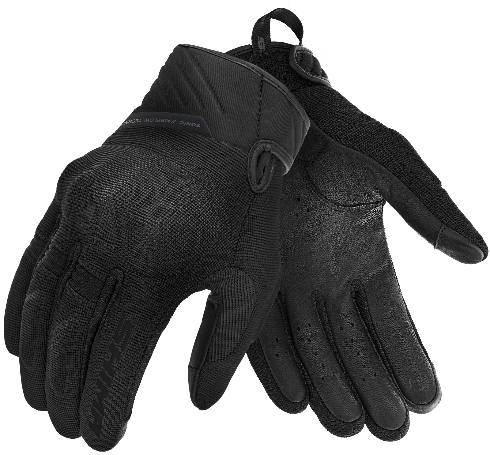 SHIMA SONIC LADY BLACK RĘKAWICE MOTOCYKLOWE DAMSKIE KRÓTKIE (L)