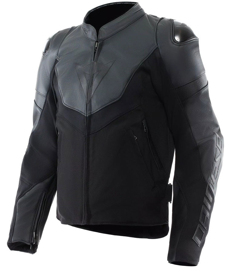 DAINESE IPERATTIVA FLUO BLACK BLACK KURTKA MOTOCYKLOWA SKÓRZANA (48)