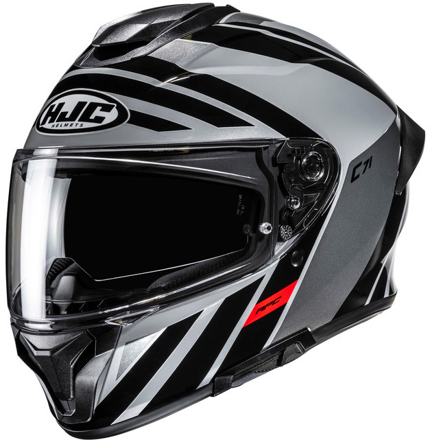 HJC C71 FABER BLACK RED KASK MOTOCYKLOWY INTEGRALNY (XS)