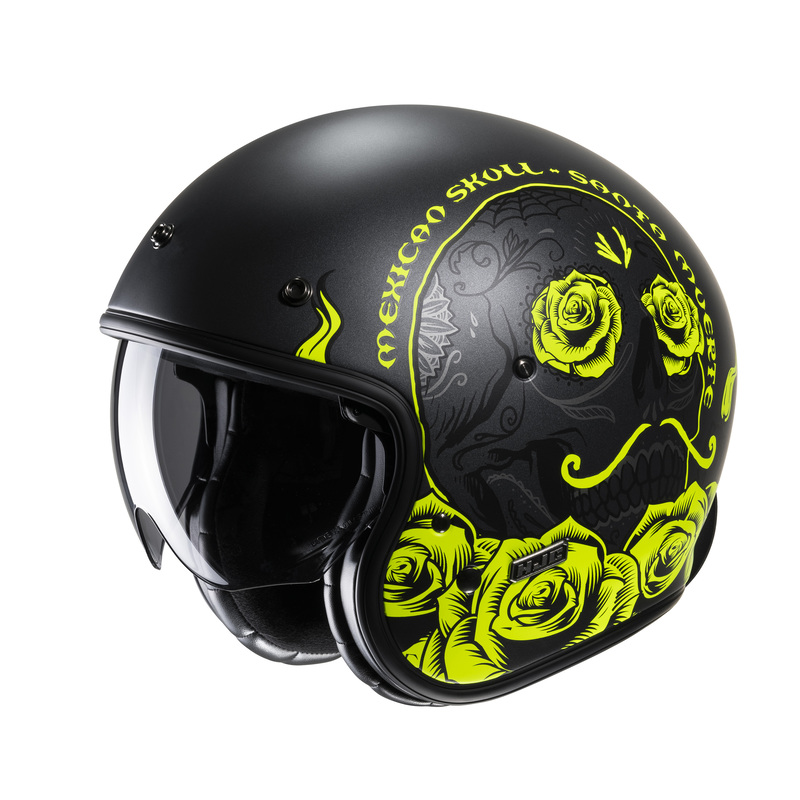 HJC V31 DESTO BLACK YELLOW KASK MOTOCYKLOWY OTWARTY JET (L)