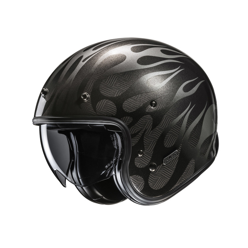 HJC V31 FIRO BLACK KASK MOTOCYKLOWY OTWARTY JET (L)