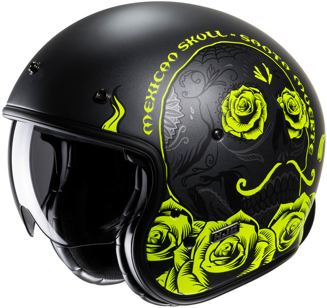HJC V31 DESTO BLACK YELLOW KASK MOTOCYKLOWY OTWARTY JET (XS)