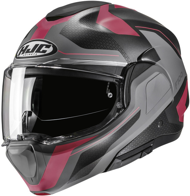HJC F100 BIOS PINK GREY KASK MOTOCYKLOWY SZCZĘKOWY (L)