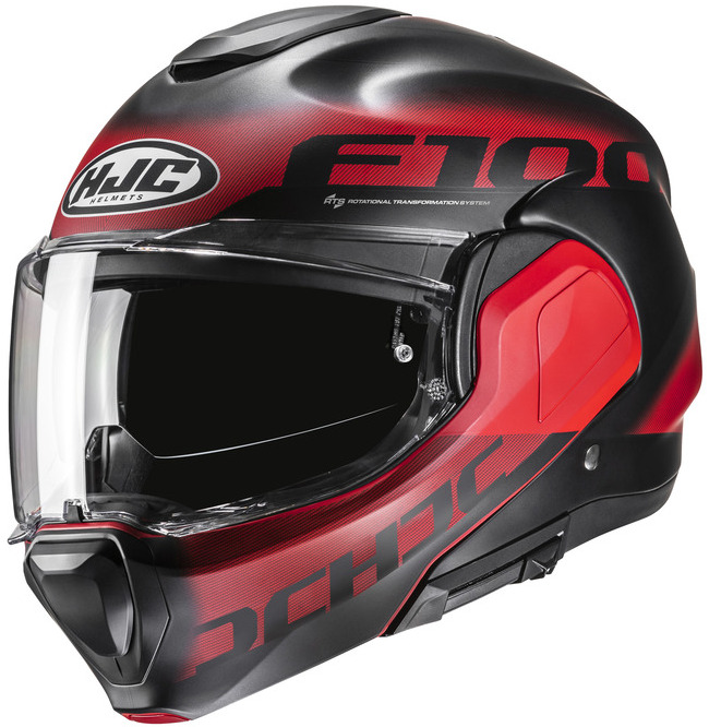 HJC F100 HETAL RED KASK MOTOCYKLOWY SZCZĘKOWY (L)
