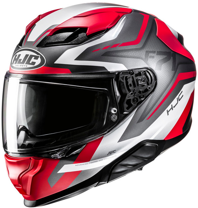 HJC F71 FES RED GREY KASK MOTOCYKLOWY INTEGRALNY (L)
