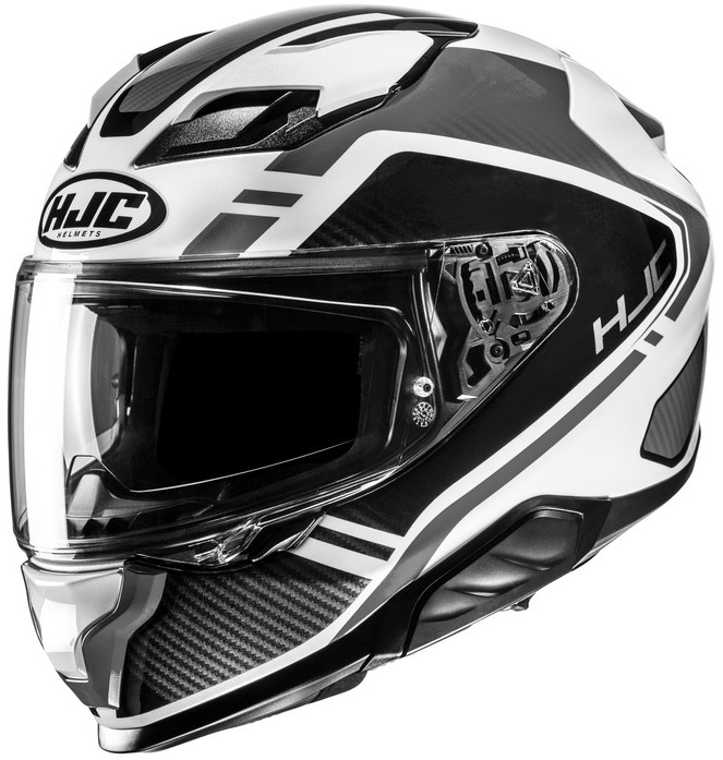HJC F71 TOZZ BLACK WHITE KASK MOTOCYKLOWY INTEGRALNY (L)