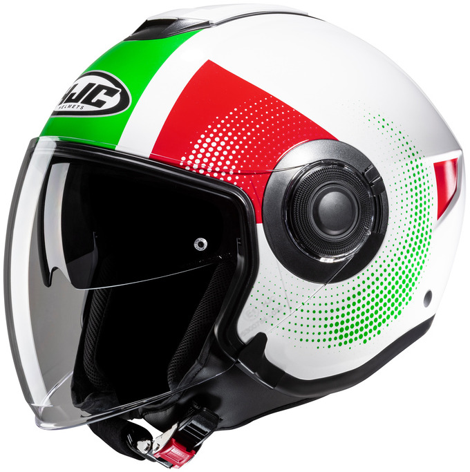HJC I40N PYLE WHITE GREEN KASK MOTOCYKLOWY OTWARTY (L)