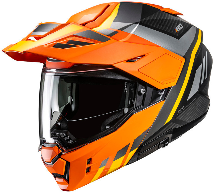 HJC I80 IMES ORANGE BLACK KASK MOTOCYKLOWY SZCZĘKOWY (XL)