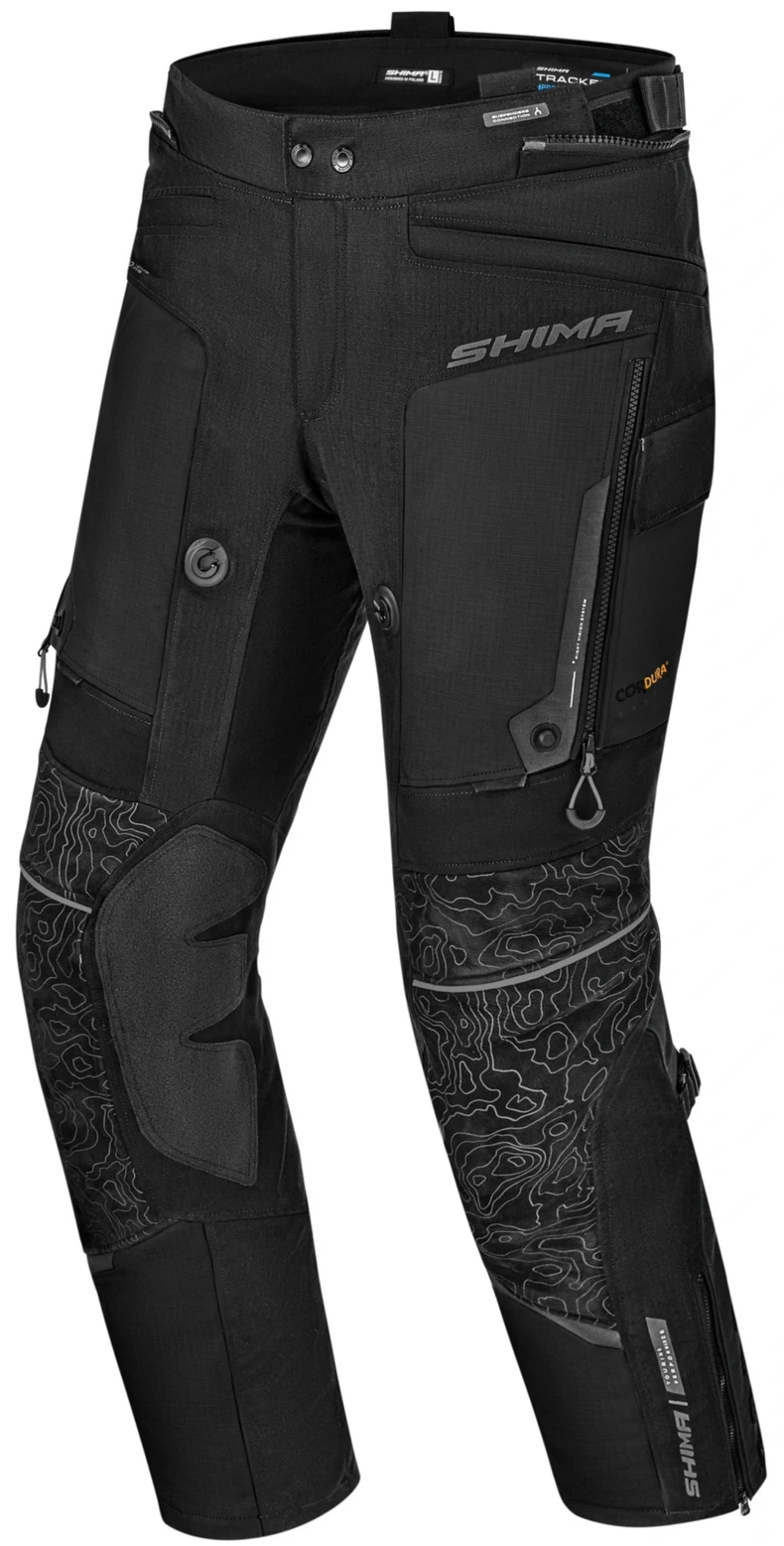 SHIMA TRACKER MEN BLACK SPODNIE MOTOCYKLOWE TEKSTYLNE (XL)