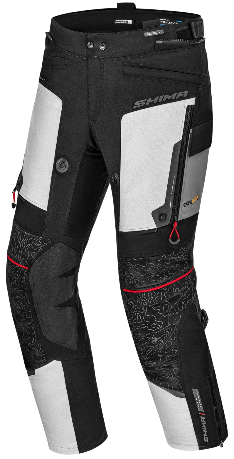 SHIMA TRACKER MEN LIGHT GREY SPODNIE MOTOCYKLOWE TEKSTYLNE (3XL)