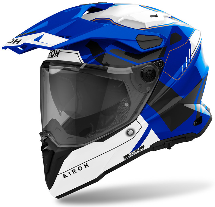 AIROH COMMANDER 2 REVEAL BLUE GLOSS KASK MOTOCYKLOWY CROSS ENDURO (3XL)