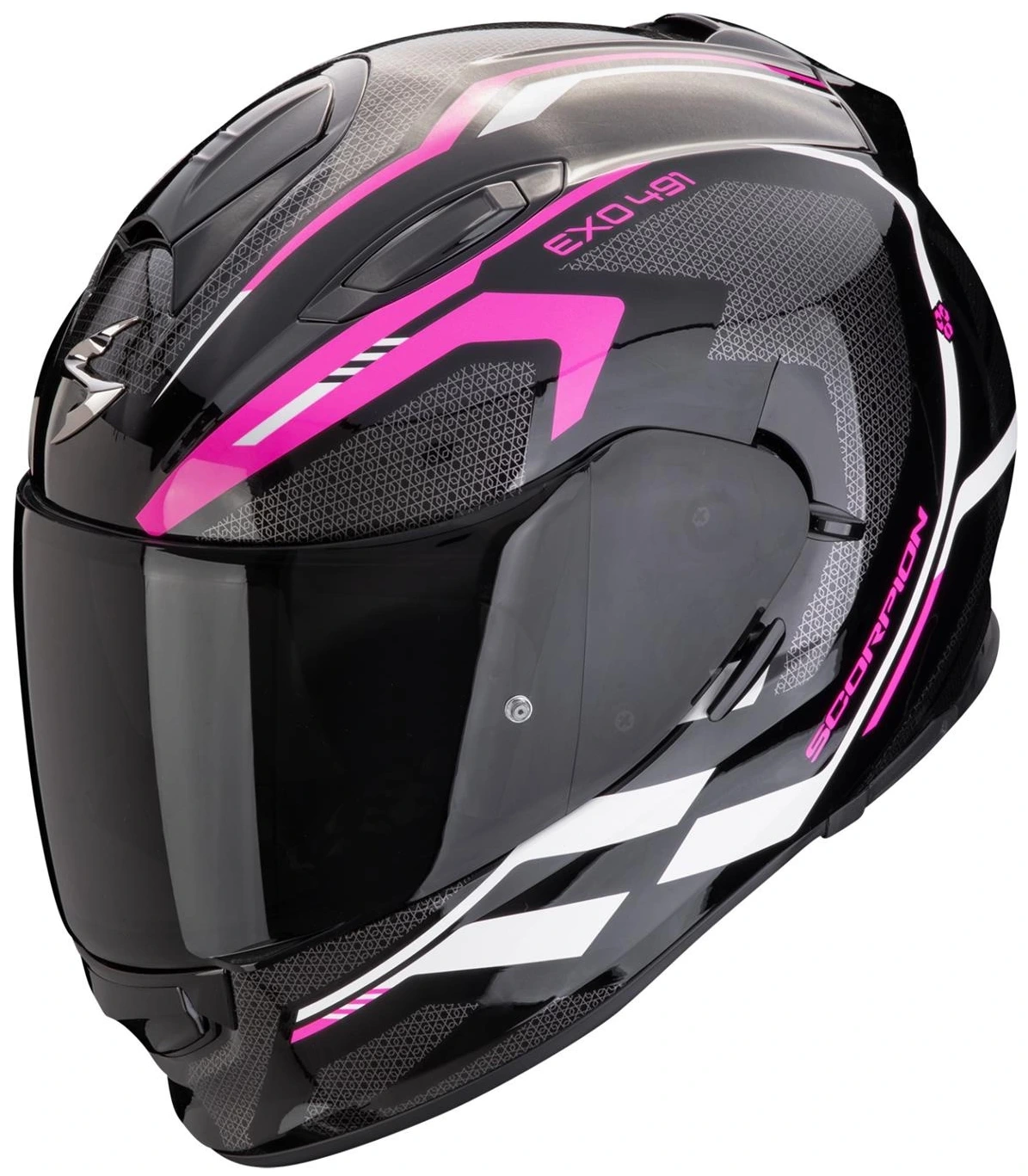 SCORPION EXO-491 KRIPTA BLACK PINK WHITE KASK MOTOCYKLOWY INTEGRALNY (M)