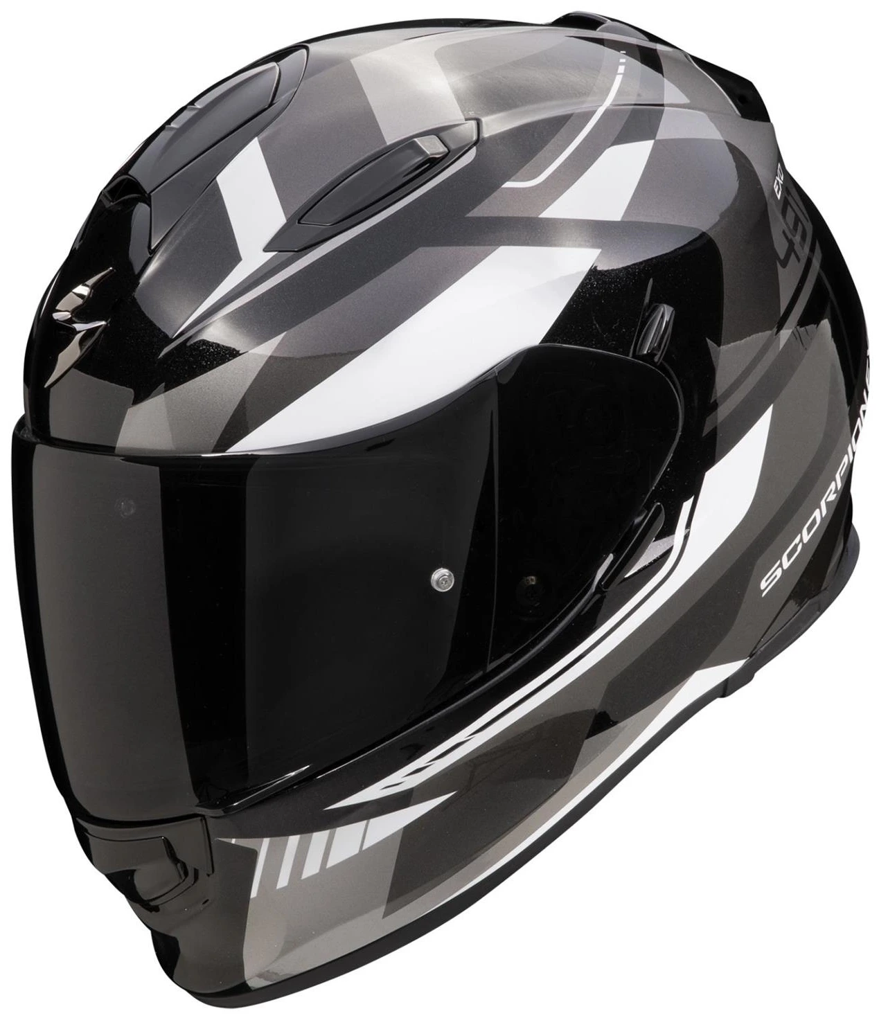 SCORPION EXO-491 ABILIS BLACK SILVER WHITE KASK MOTOCYKLOWY INTEGRALNY (S)