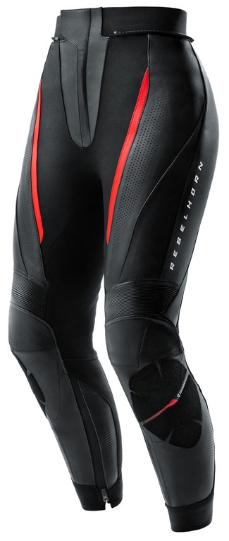REBELHORN DIVA BLACK RED SPODNIE MOTOCYKLOWE SKÓRZANE DAMSKIE (32)