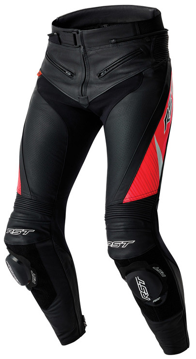 RST TRACTECH EVO D3O BLACK FLUO RED SPODNIE MOTOCYKLOWE SKÓRZANE (3XL)